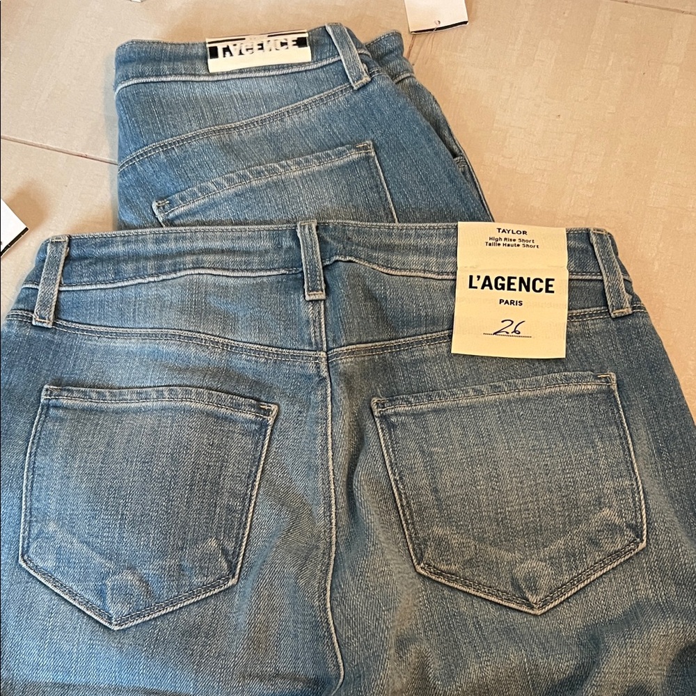 L'AGENCE bundle of denim Bermuda shorts - Picture 4 of 5
